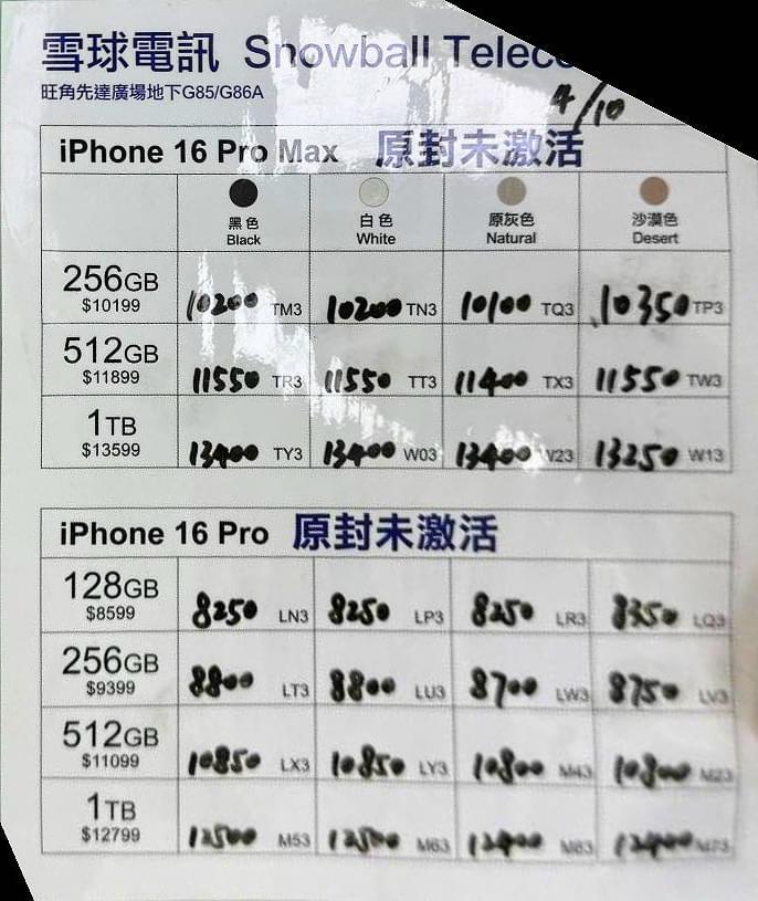 雪球紙價10月4日11:35