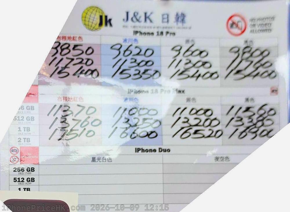 日韓紙價10月9日12:15