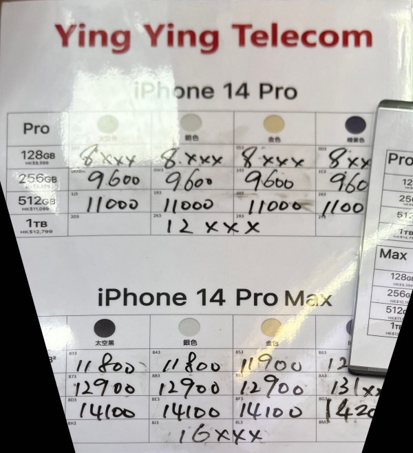 YingYing紙價9月18日13:14 紙價