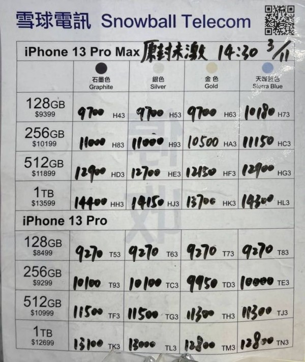 雪球紙價11月3日14:30 紙價